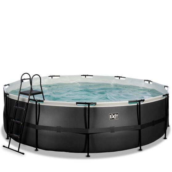 EXIT Toys zwembad Black Leather ø488x122 met zandfilterpomp