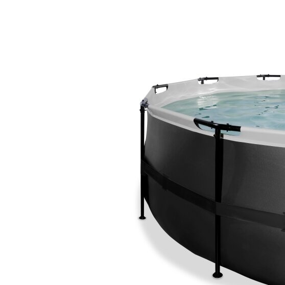 EXIT Toys zwembad Black Leather ø488x122 met zandfilterpomp