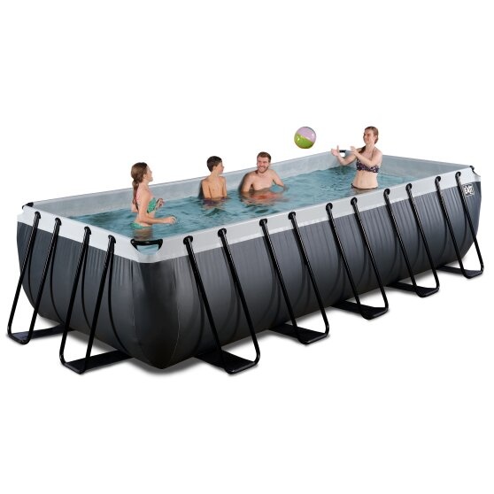 EXIT Toys zwembad Black Leather 540x250x122cm met filterpomp