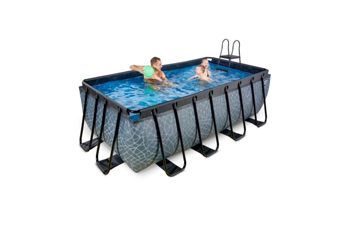 EXIT Toys zwembad Stone 400x200x122cm met filterpomp