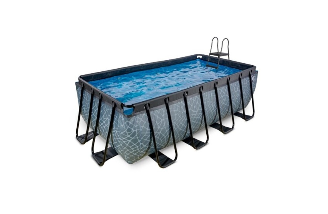 EXIT Toys zwembad Stone 400x200x122cm met filterpomp