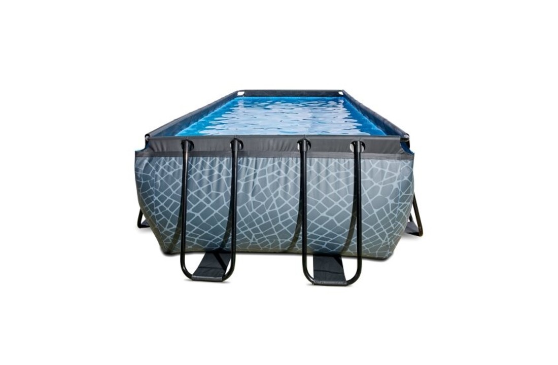 EXIT Toys zwembad Stone 400x200x122cm met filterpomp