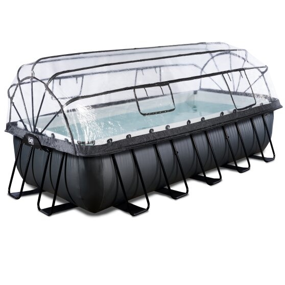 EXIT Toys zwembad Black Leather 540x250x122cm met overkapping zandfilterpomp