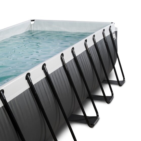EXIT Toys zwembad Black Leather 540x250x122cm met overkapping zandfilterpomp