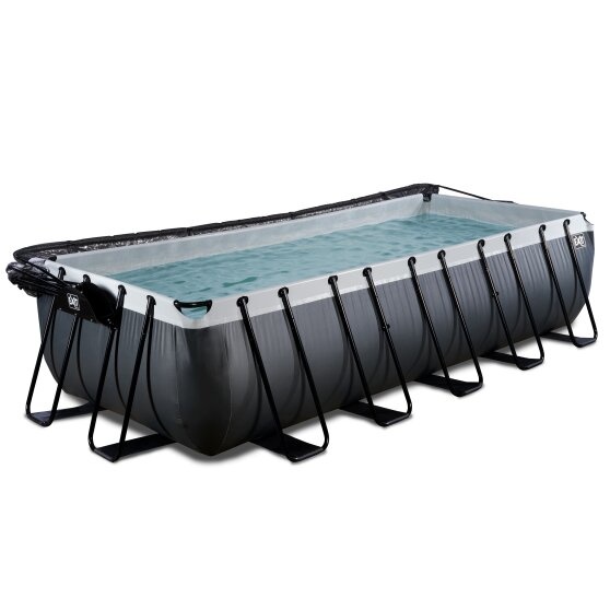 EXIT Toys zwembad Black Leather 540x250x122cm met overkapping zandfilterpomp