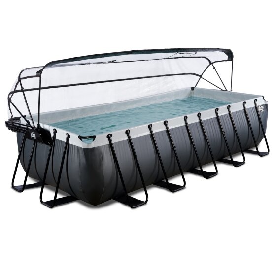 EXIT Toys zwembad Black Leather 540x250x122cm met overkapping zandfilterpomp