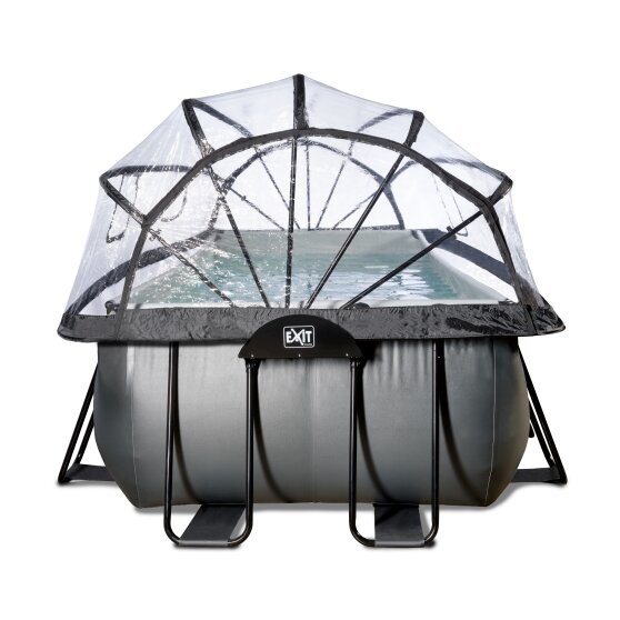 EXIT Toys zwembad Black Leather 540x250x122cm met overkapping zandfilterpomp