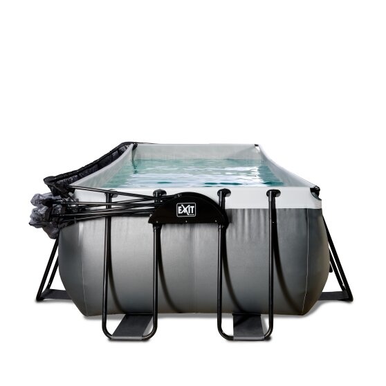 EXIT Toys zwembad Black Leather 540x250x122cm met overkapping zandfilterpomp