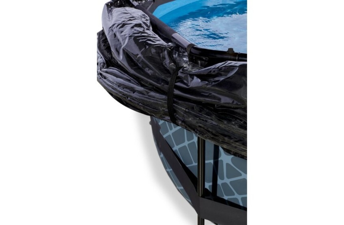 EXIT Toys zwembad Stone ø360x76cm met overkapping en filterpomp