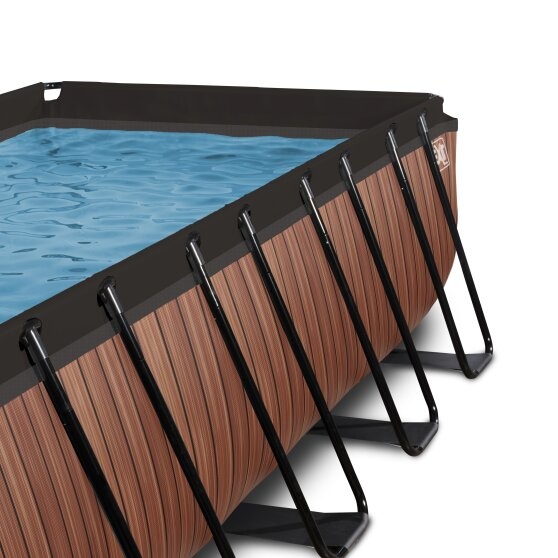 EXIT Toys zwembad Wood 540x250x100cm met overkapping en zandfilterpomp