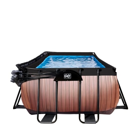 EXIT Toys zwembad Wood 540x250x100cm met overkapping en zandfilterpomp