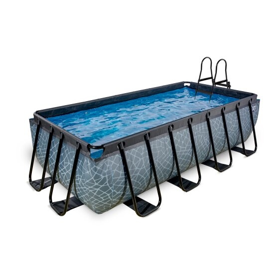 EXIT Toys zwembad Stone 400x200x100cm met zandfilterpomp