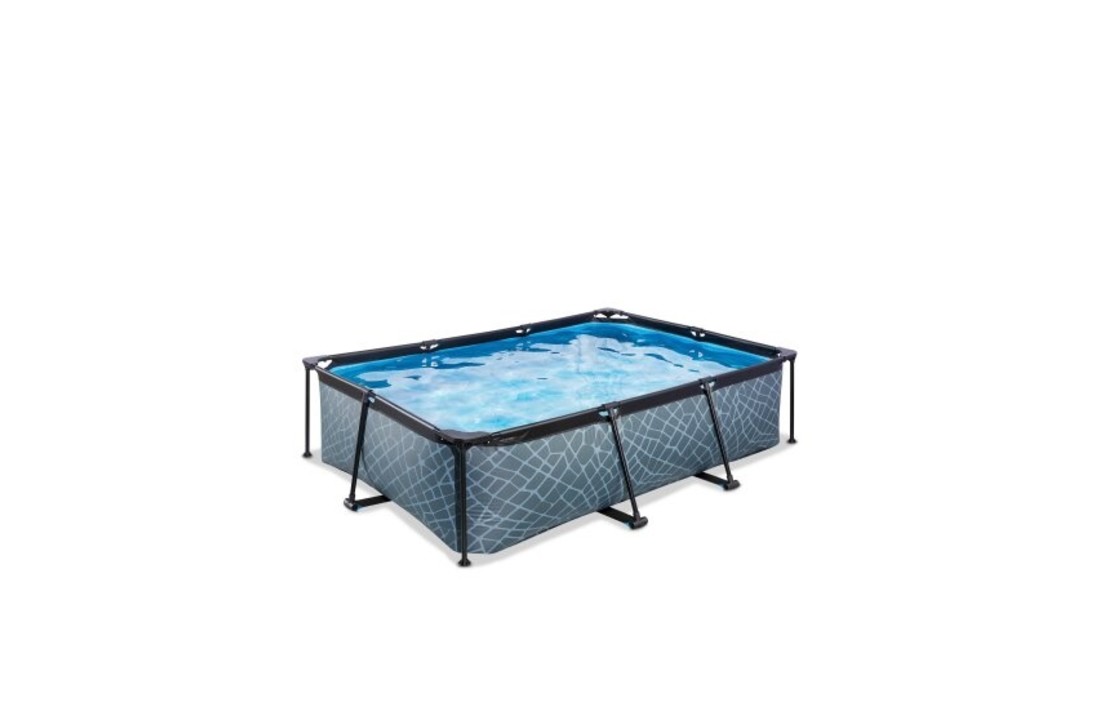 EXIT Toys zwembad Stone 220x150x65cm met filterpomp