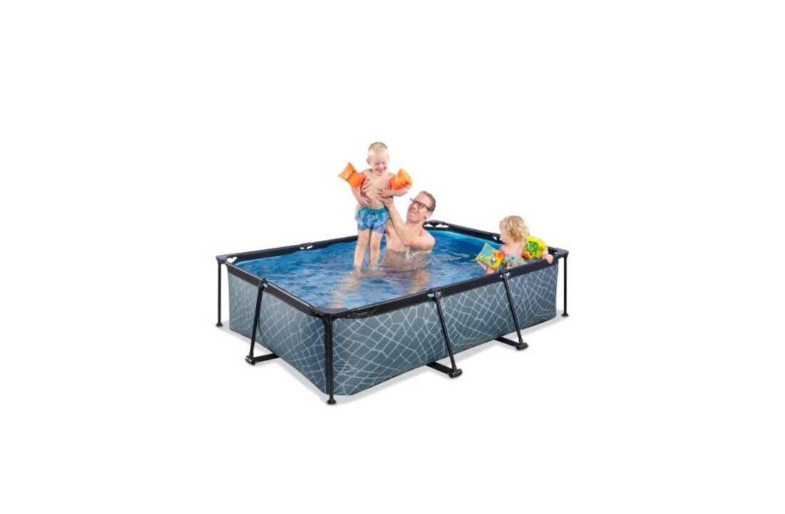 EXIT Toys zwembad Stone 220x150x65cm met filterpomp