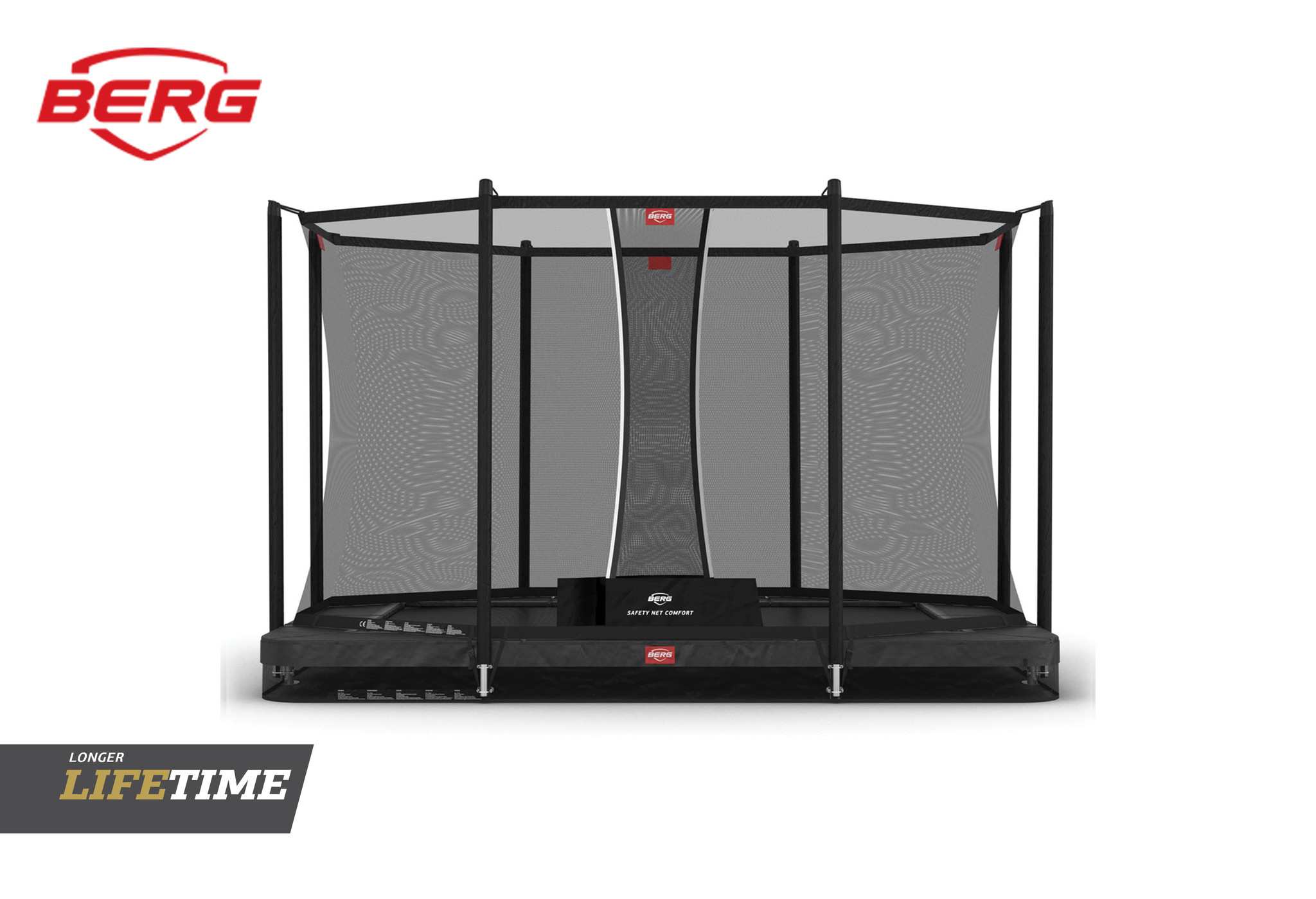 BERG Ultim Favorit InGround 330 Grijs + Safetynet Comfort