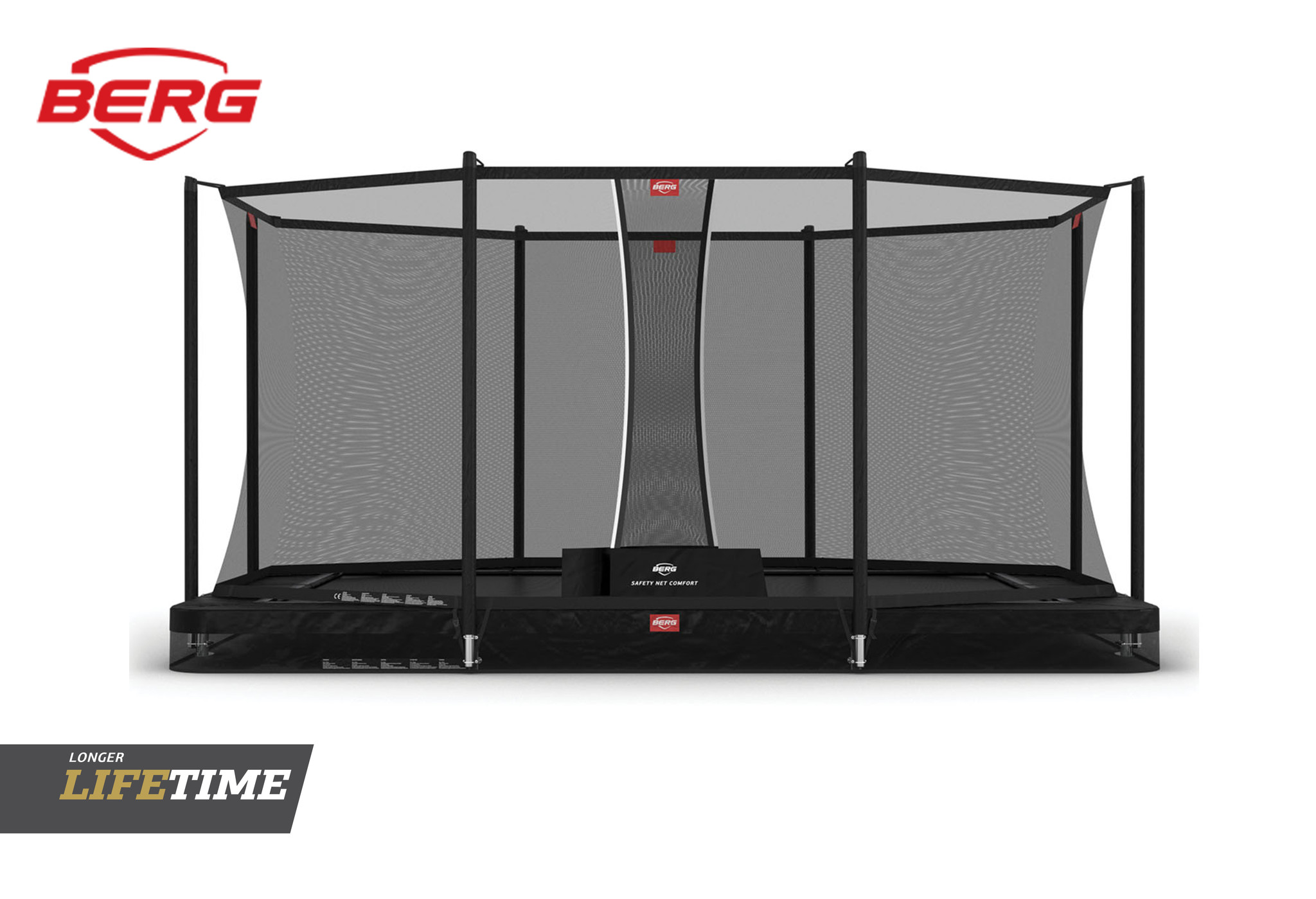 BERG Ultim Favorit InGround 410 Zwart + Safetynet Comfort