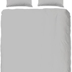 Good morning Dekbedovertrek 0270 - katoen sv uni l.grijs