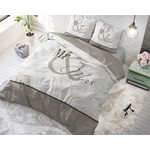 Dreamhouse Mr and Mrs Marble Taupe Dekbedovertrek