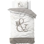 Dreamhouse Mr and Mrs Marble Taupe Dekbedovertrek