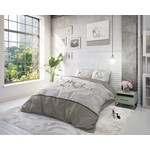 Dreamhouse Mr and Mrs Marble Taupe Dekbedovertrek