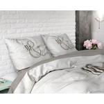 Dreamhouse Mr and Mrs Marble Taupe Dekbedovertrek
