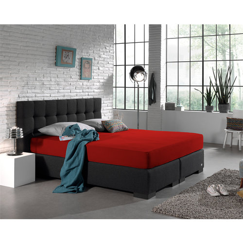 Dreamhouse Hoeslaken Boxspring, Dubbel Jersey - Rood