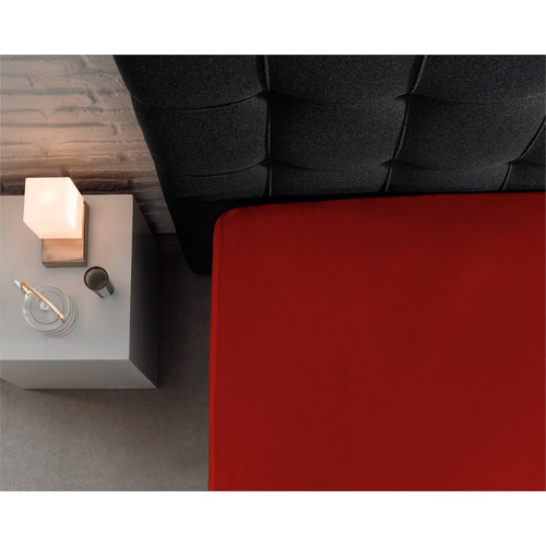 Dreamhouse Hoeslaken Boxspring, Dubbel Jersey - Rood