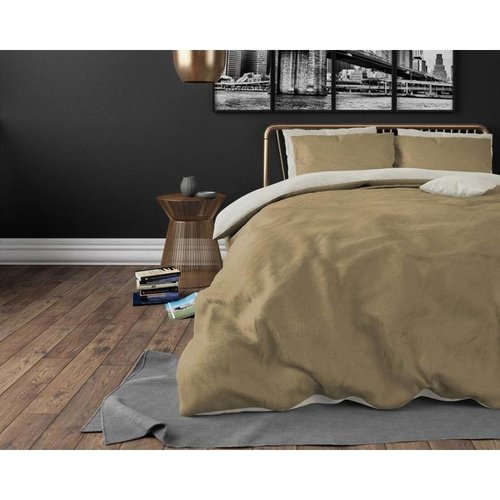 Sleeptime Dekbedovertrek Cream/Taupe Twee Kleuren