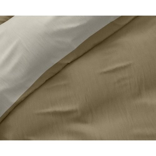 Sleeptime Dekbedovertrek Cream/Taupe Twee Kleuren