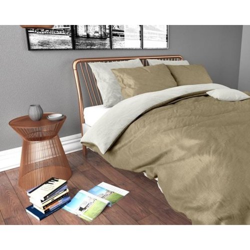 Sleeptime Dekbedovertrek Cream/Taupe Twee Kleuren