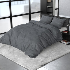 Sleeptime Dekbedovertrek Flanel Jason Anthracite