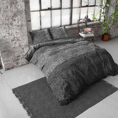 Dreamhouse Flanel Gradient Knits Dekbedovertrek - Antraciet