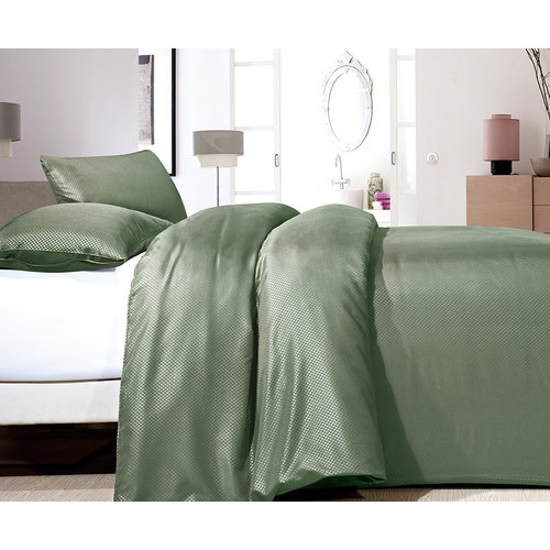 Sleeptime Dekbedovertrek Satin Point Green