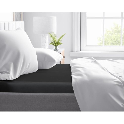 Primaviera DeLuxe Topper Hoeslaken Satijn Black