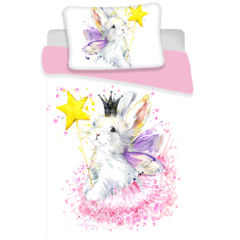 Animal Pictures Bunny White Baby Dekbedovertrek 100 x 135 cm Multi