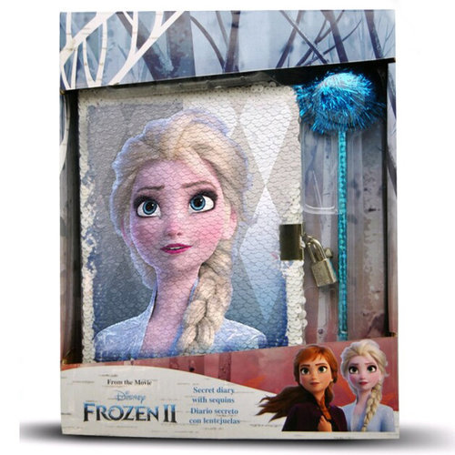 Disney Frozen Dagboek met Pailletten 22 x 27,5 x 5 cm inclusief pen