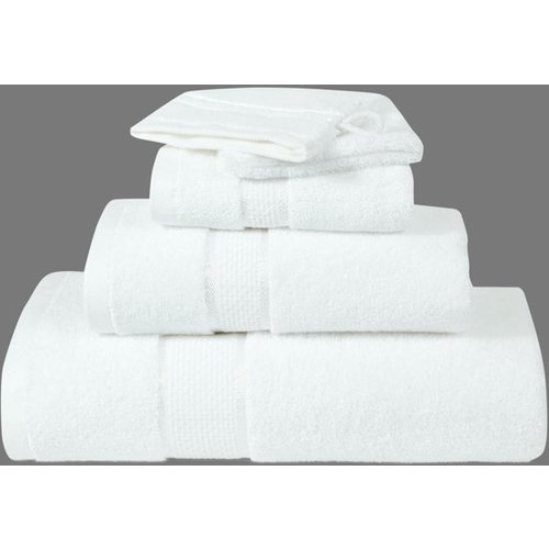 hotelgroothandel.nl 12 Stuks Washandjes Ruche Wit - 16x24cm - 550g. p/m2 - 100% gekamde katoen