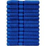 hotelgroothandel.nl 12 Stuks Gastendoekje Ruche 550g. p/m2 - Blauw- 30x50 gekamde katoen 550g