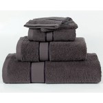 hotelgroothandel.nl 6 Pack Handdoeken (6 stuks) Ruche 550g. p/m2 - Antraciet - 50x100 gekamde katoen