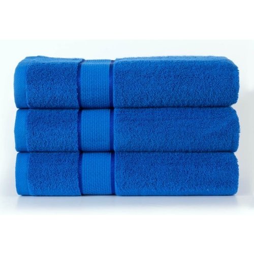 hotelgroothandel.nl 3 Stuks Badlaken Ruche - 550g. p/m2 100% gekamde katoen Royal Blauw |  70x140cm