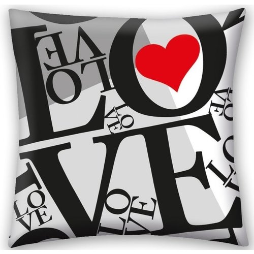 Valentines Valentines Sierkussen, LOVE - 40 x 40 cm - Polyester