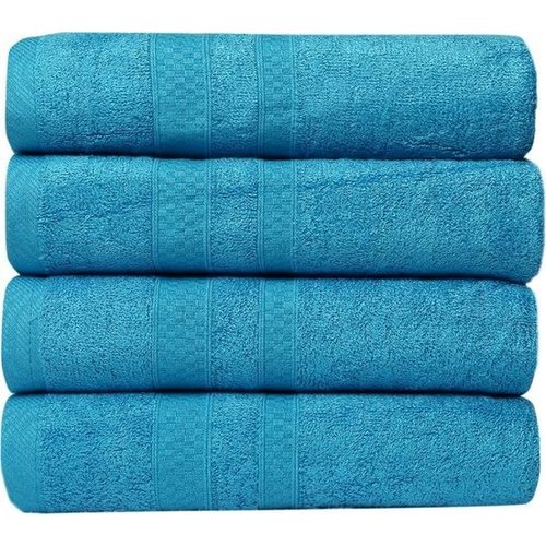 hotelgroothandel.nl 4 Pack Bad/handdoeken bamboo (4 stuks) - Turquoise - 50x90cm