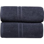 hotelgroothandel.nl 2 Pack Saunalakens Afdeklakens - set van 2 stuks antraciet 100x150cm - 100% katoen badstof 450g.m2