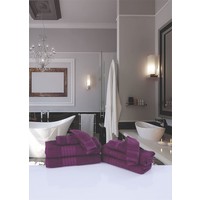 Good morning 4 stuks handdoeken 50x100 set nr.1000 bordeaux