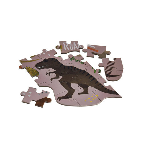 Floss & Rock Dinosaurus puzzel 80 stukjes 35 x 55 cm Multi