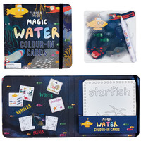 Floss & Rock Oceaan water kleur kaarten 19 x 18 cm Multi