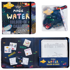 Floss & Rock Oceaan water kleur kaarten 19 x 18 cm Multi