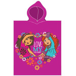 Dora Dora Love my friends - poncho - 50 x 115 cm - Multi  - Leverbaar in: 50x115