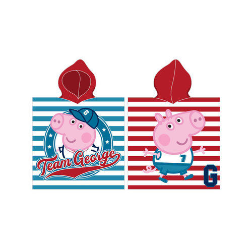 Peppa Pig Team George poncho 50 x 115 cm Multi