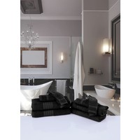 Good morning 4 stuks handdoeken 50x100 set nr.1000 zwart